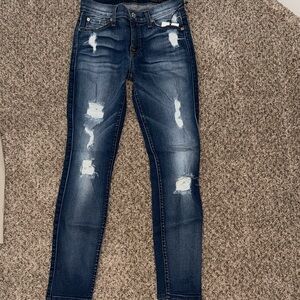 ✨100% BRAND NEW W/TAGS 7 FOR ALL MANKIND DISTRESSED DENIM JEANS 👖 SZ 24!!✨
